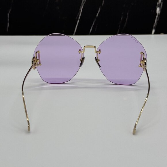 NEW GUCCI GG1203S 001 WITH GOLD CHAIN GUCCI SUNGLASSES main image 4
